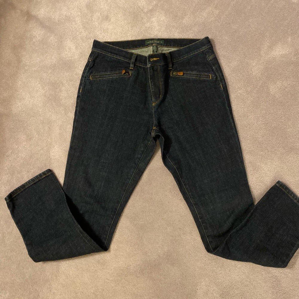 Classic Blue Straight Leg Denim Jeans